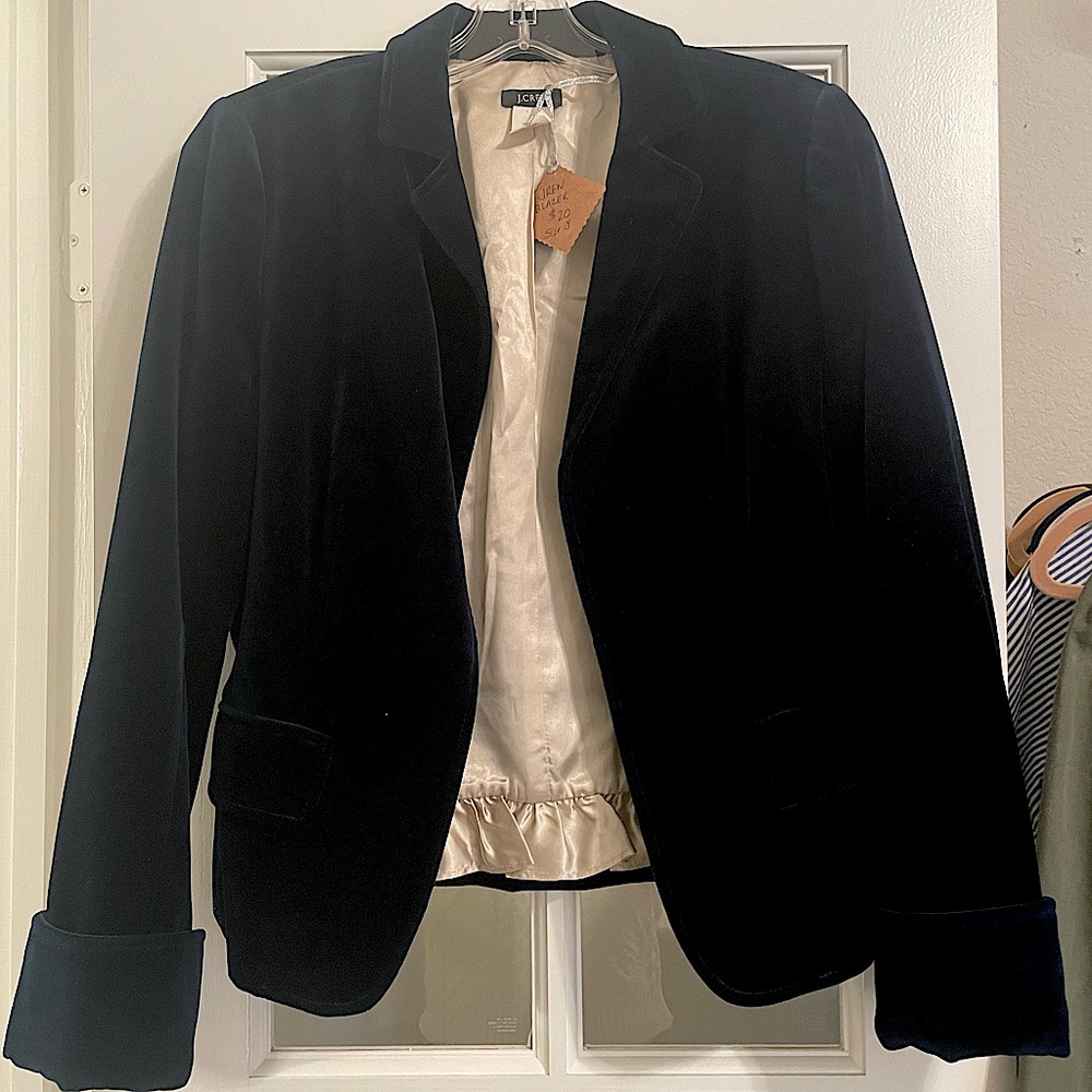 J.Crew Blue velvet blazer